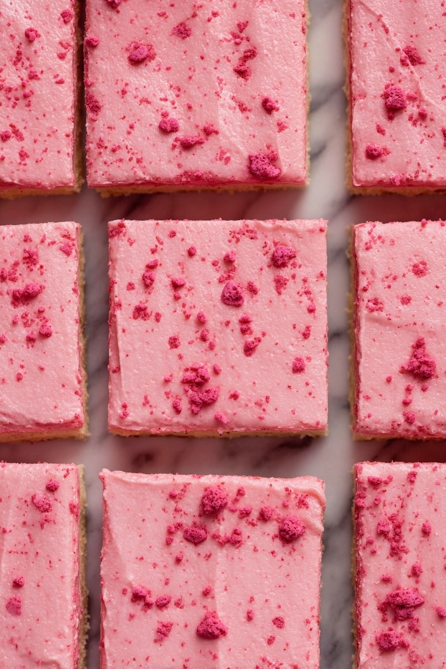 Strawberry White Chocolate Brownies Recipe - Serving