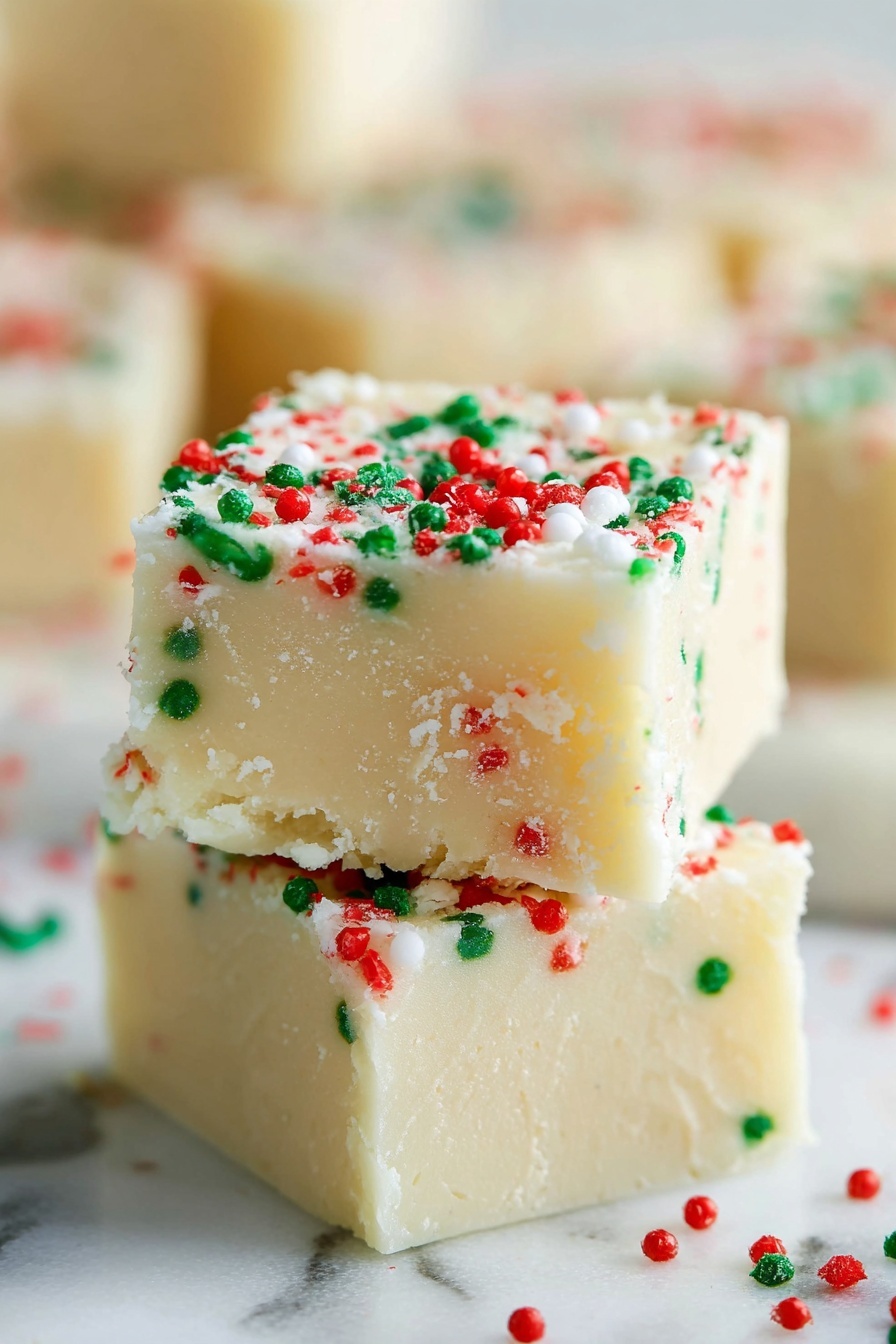 Christmas Sugar Cookie Fudge Recipe - Serving