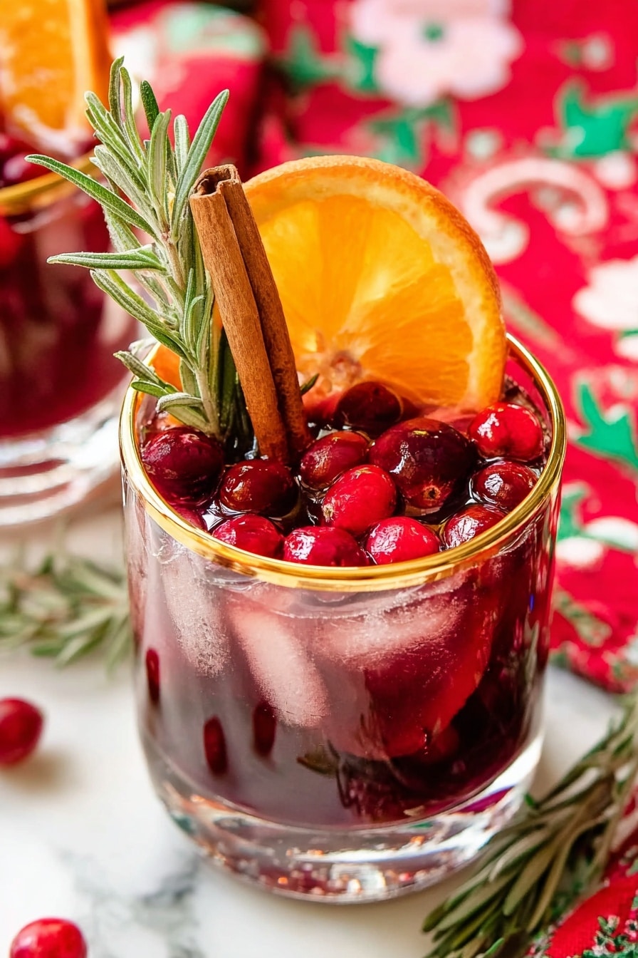 Festive Christmas Sangria Recipe - Serving