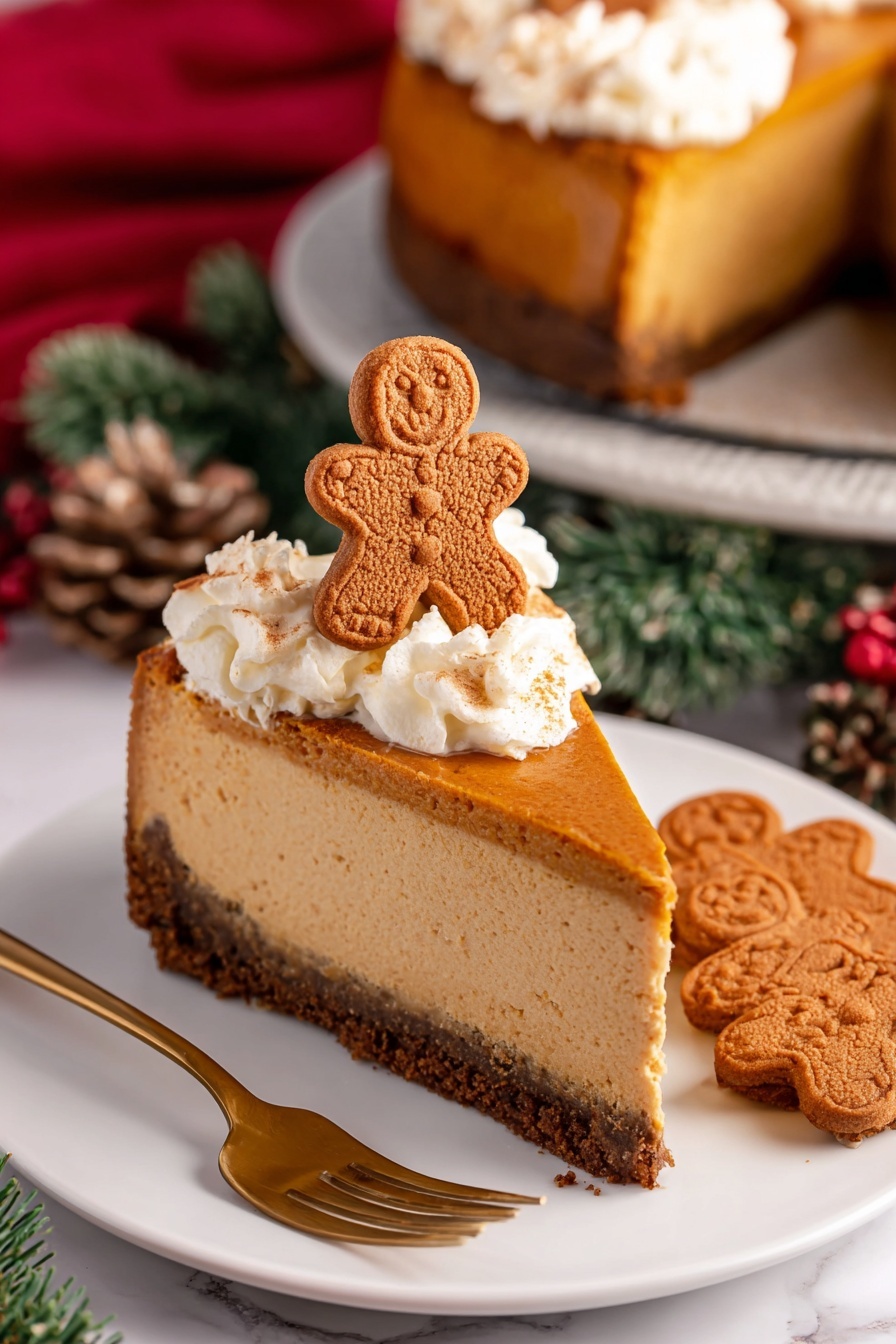Gingerbread Cheesecake Recipe - Serving