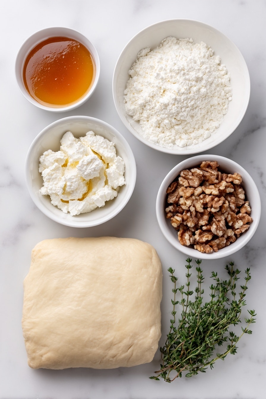 Apricot Goat Cheese Puff Pastry Bites Recipe - Ingredients