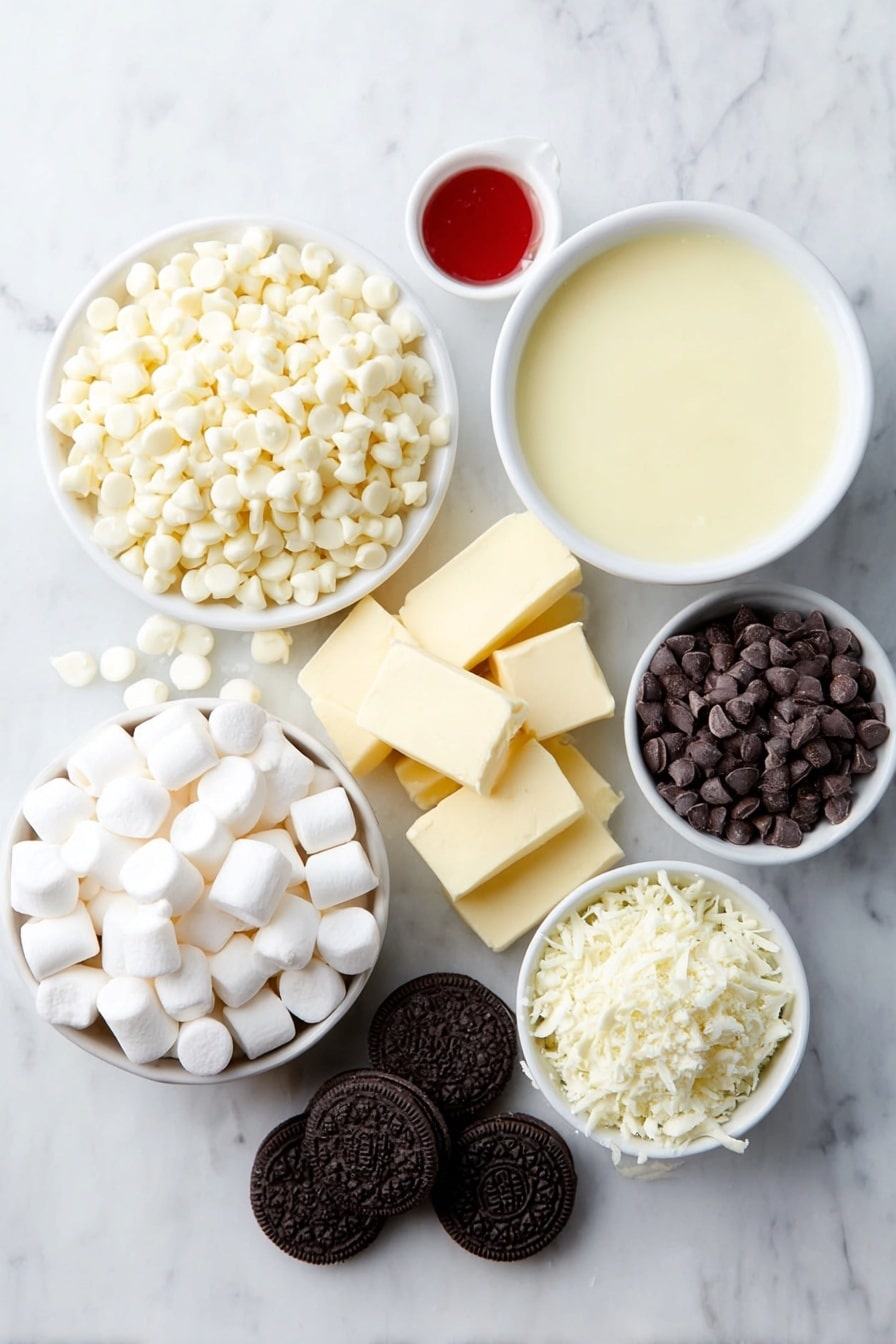 Red Velvet Oreo Fudge Recipe - Ingredients
