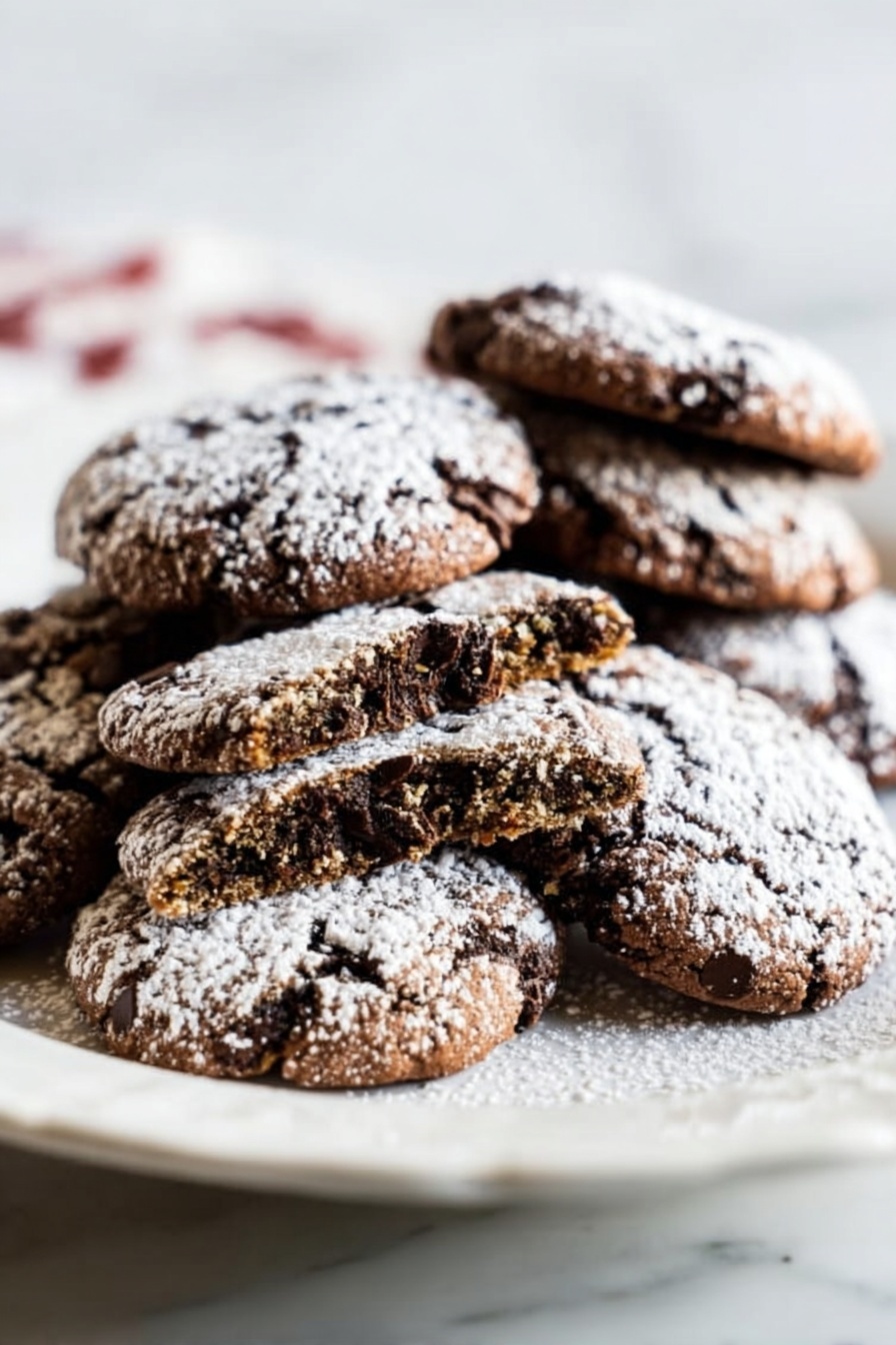 Mocha Cookies with Espresso and Chocolate Recipe - Serving