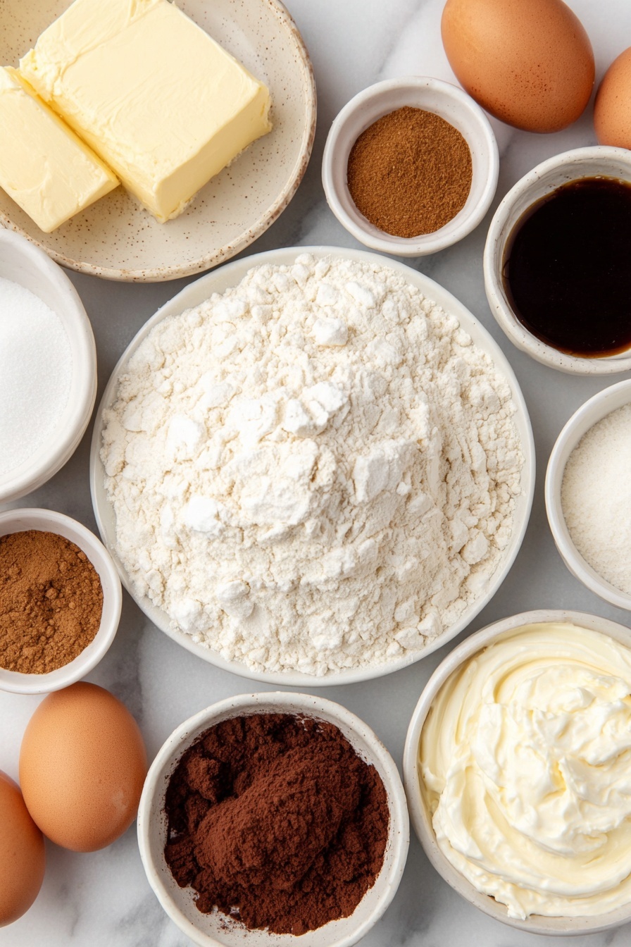 Gingerbread Cake with Caramel and Cream Cheese Frosting Recipe - Ingredients