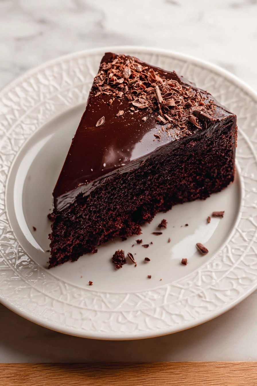 Chocolate Gooey Butter Cake Recipe - Serving