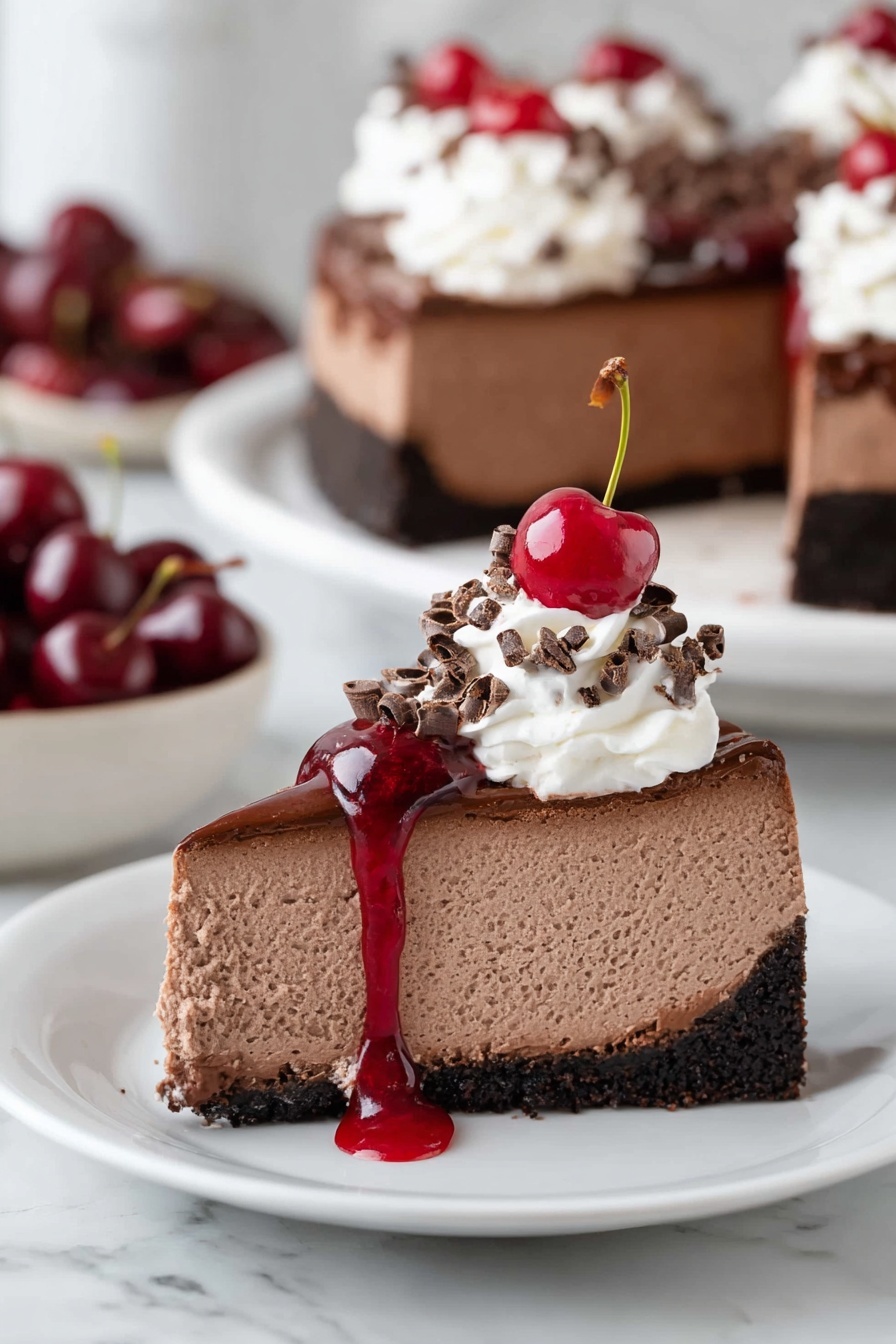 Black Forest Cheesecake with Cherry Topping Recipe - Recipe Step