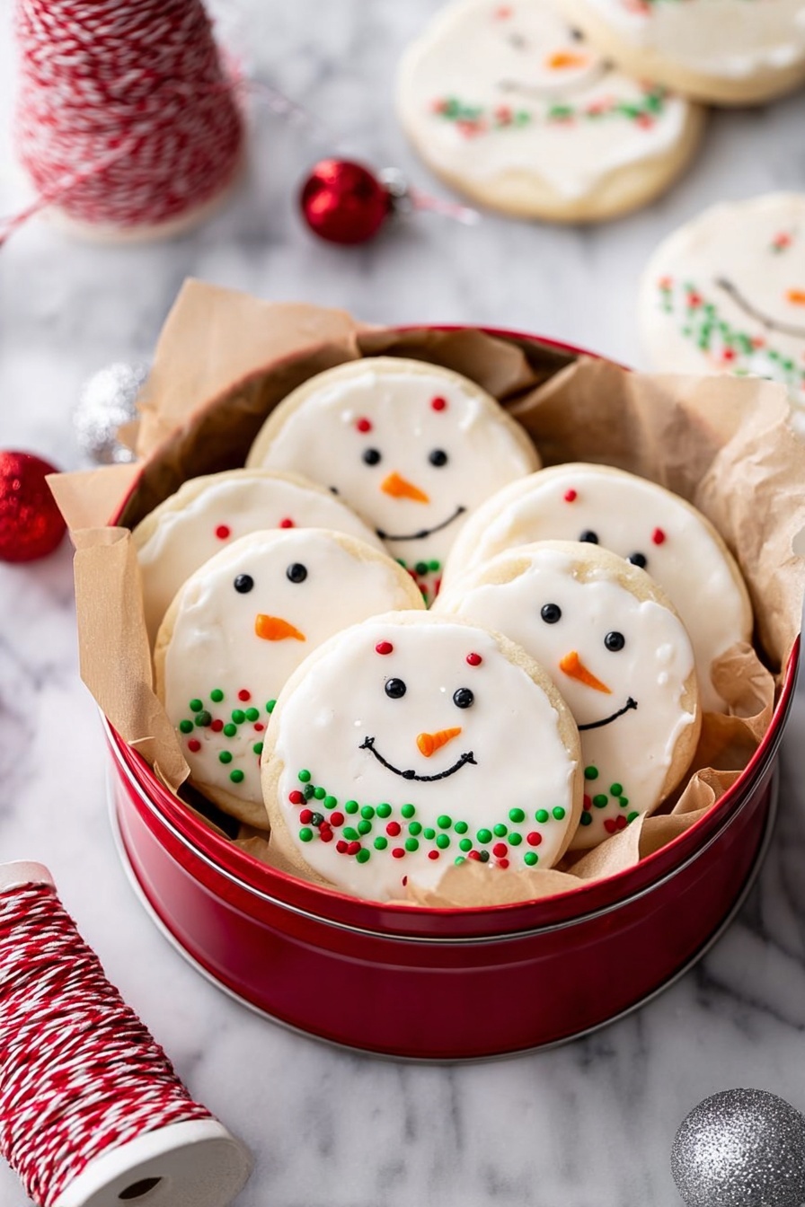 Melted Snowman Sugar Cookies Recipe - Recipe Step