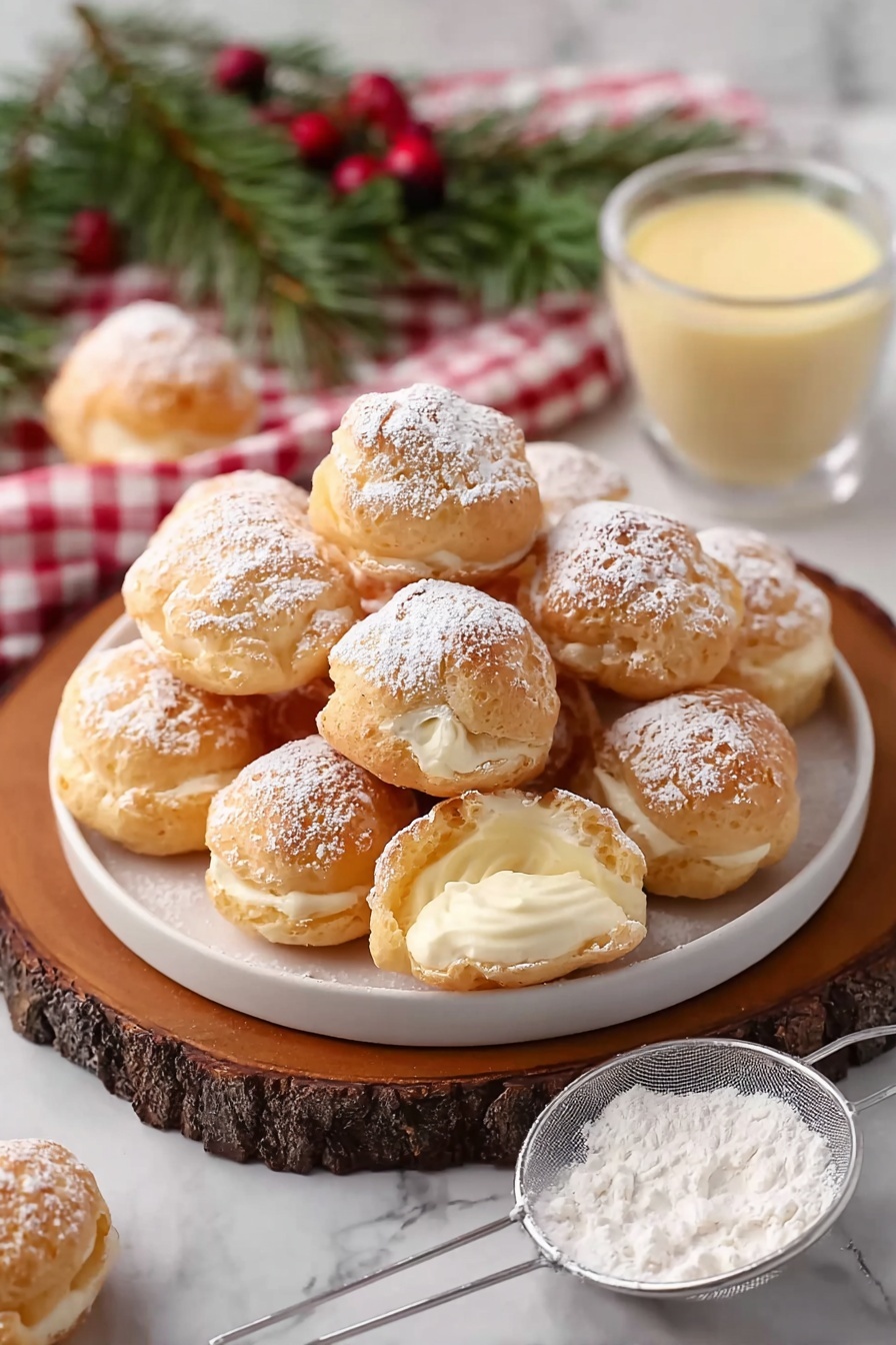 Eggnog Cream Puffs Recipe - Recipe Step