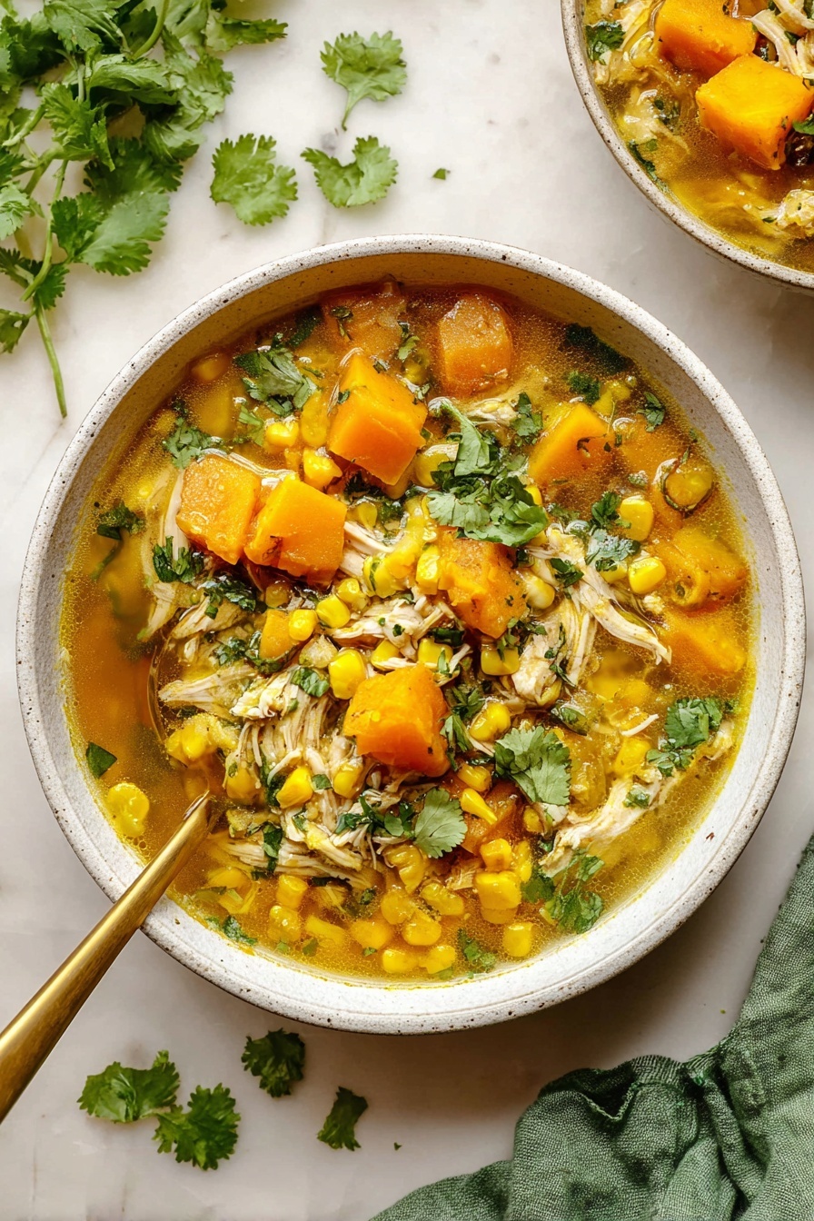 Butternut Squash Green Chile Chicken Soup Recipe - Serving
