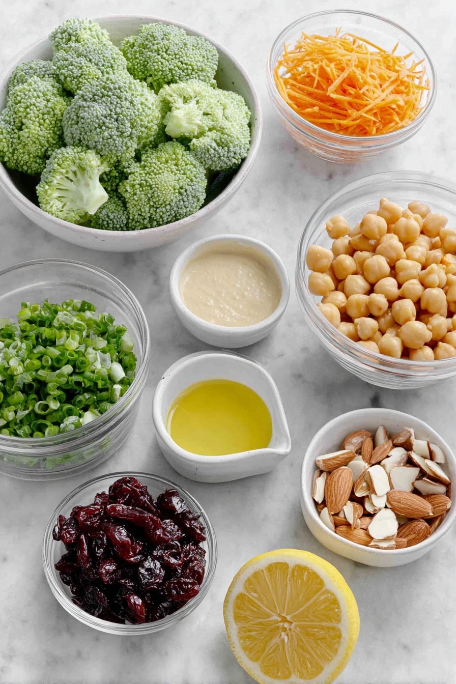 Vegan Curried Broccoli Chickpea Salad Recipe - Ingredients