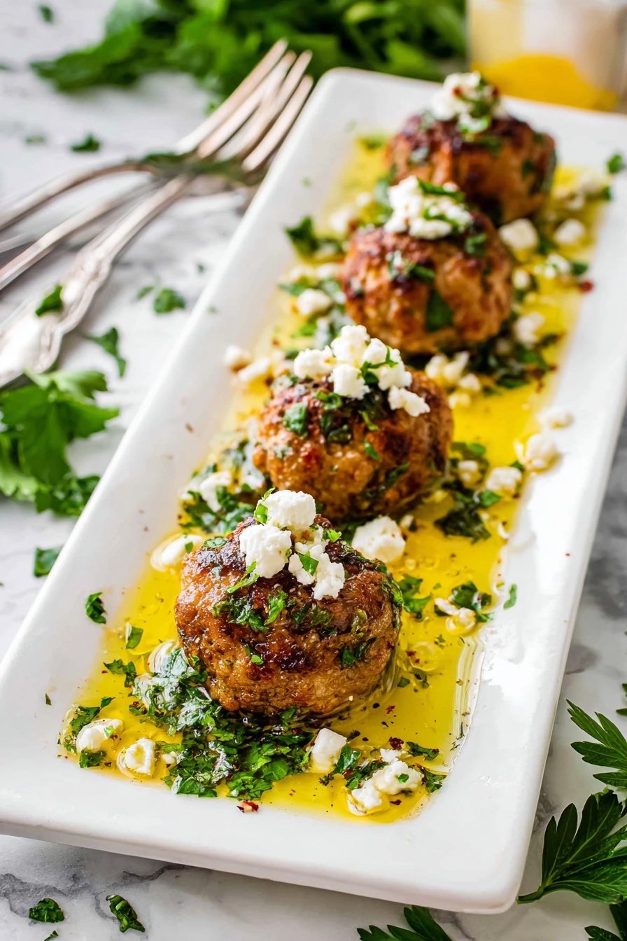 Chimichurri Pork and Beef Meatballs Recipe - Serving