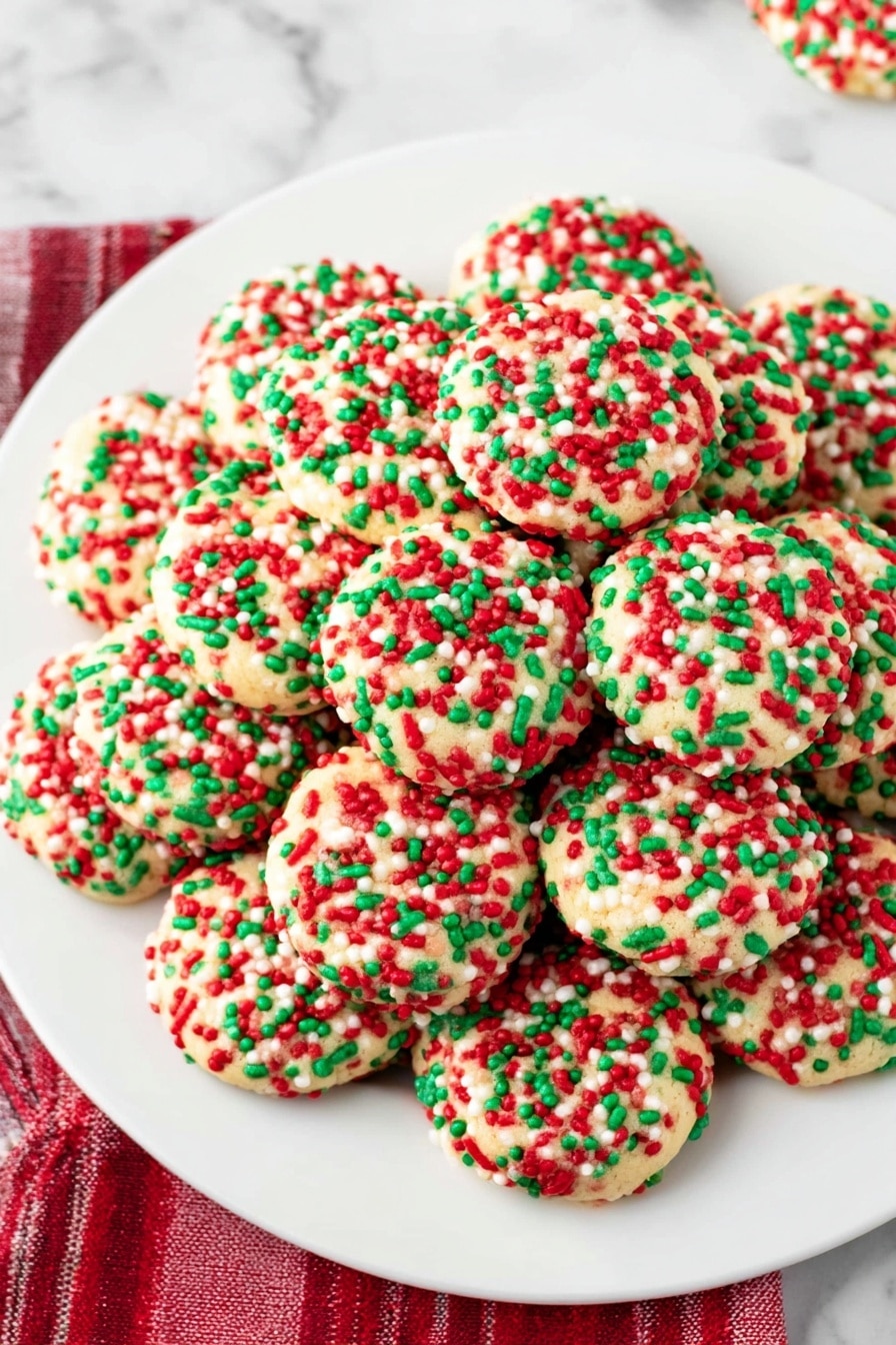 Christmas Sprinkle Pudding Cookies Recipe - Serving
