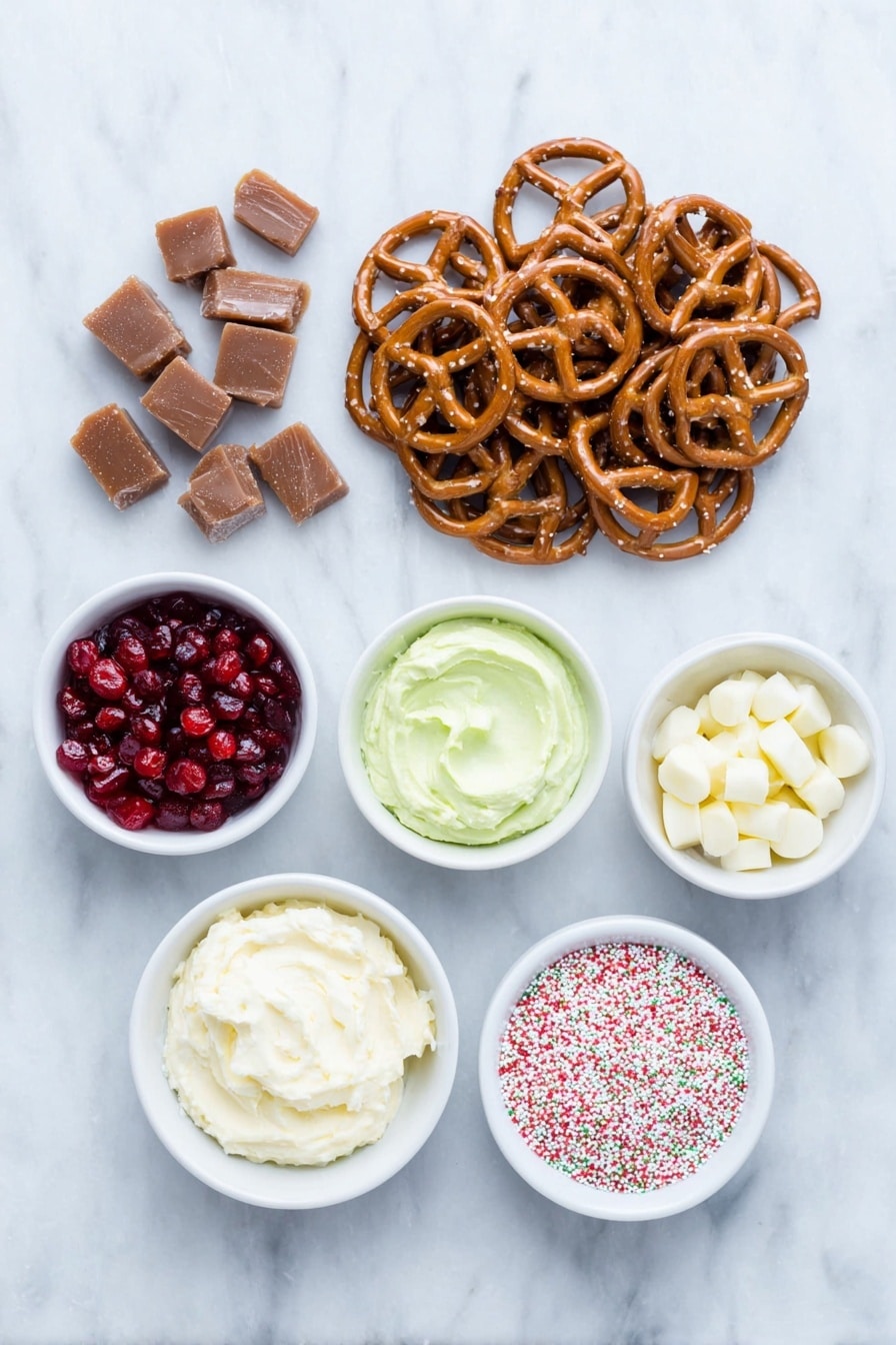 Christmas Caramel Pretzel Bites Recipe - Ingredients