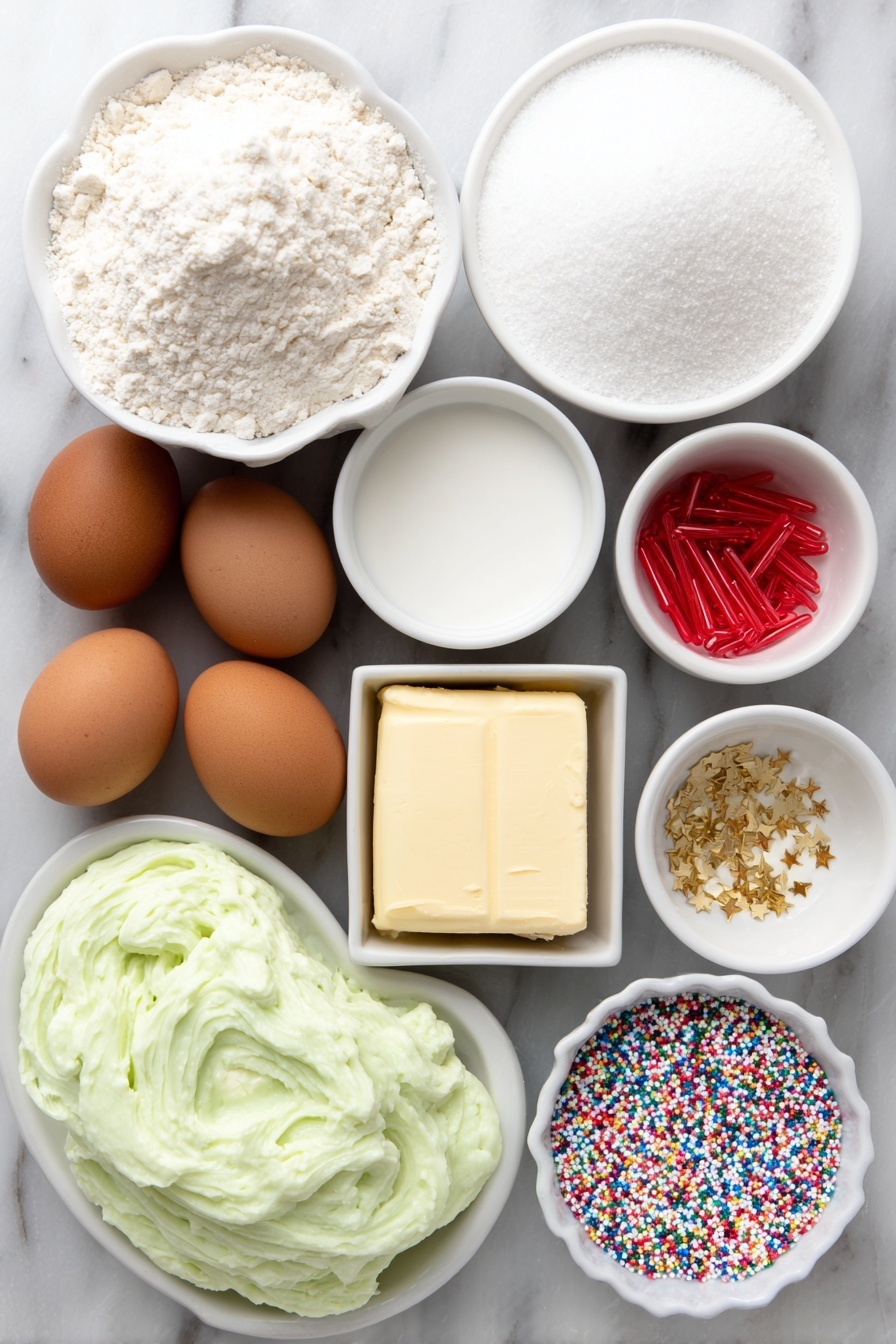 Christmas Tree Cupcake Recipe - Ingredients