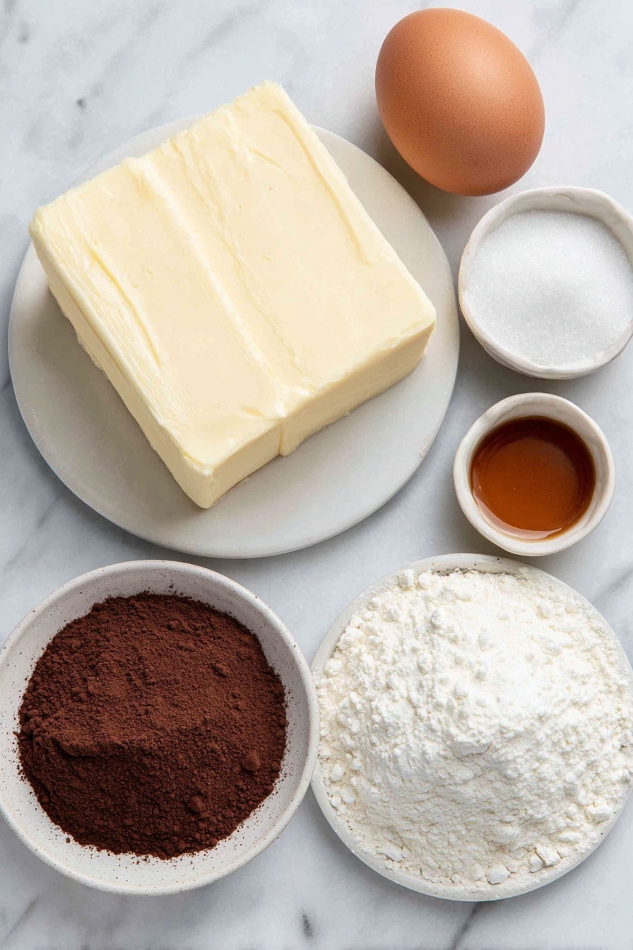 Chocolate Shortbread Cookies Recipe - Ingredients