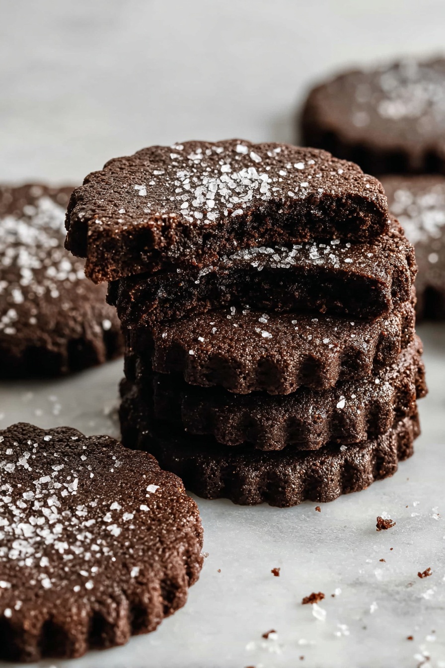 Chocolate Shortbread Cookies Recipe - Serving
