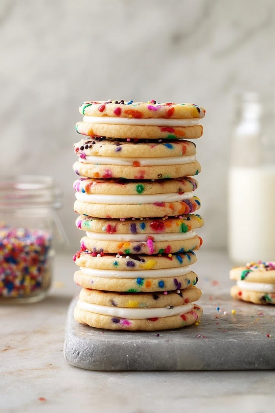 Funfetti Sandwich Cookies with Cream Cheese Frosting Recipe - Recipe Step