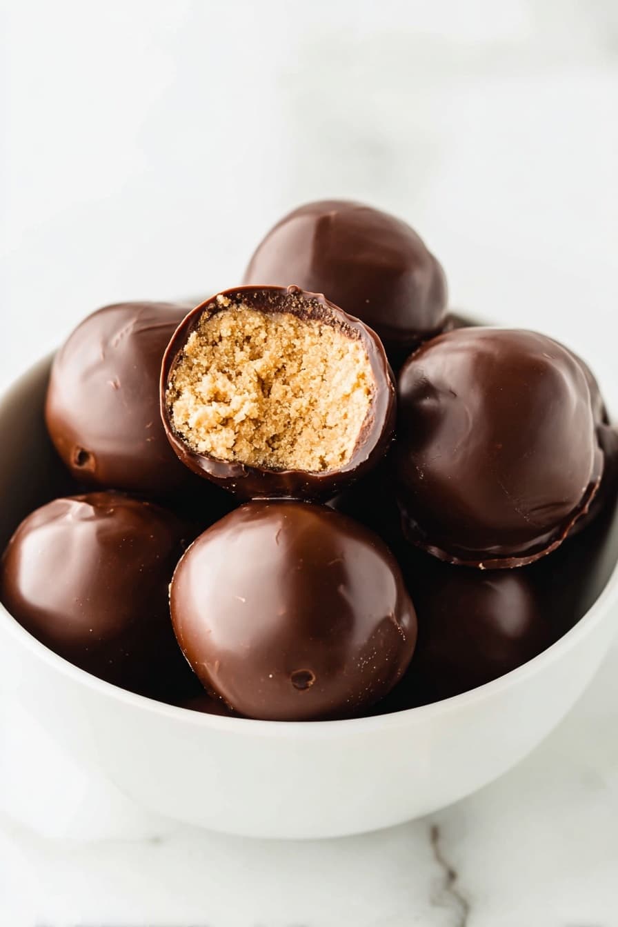 Chocolate Peanut Butter Balls Easy Recipe - Recipe Step