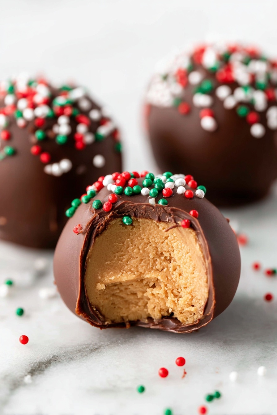 Chocolate Peanut Butter Balls Easy Recipe - Serving