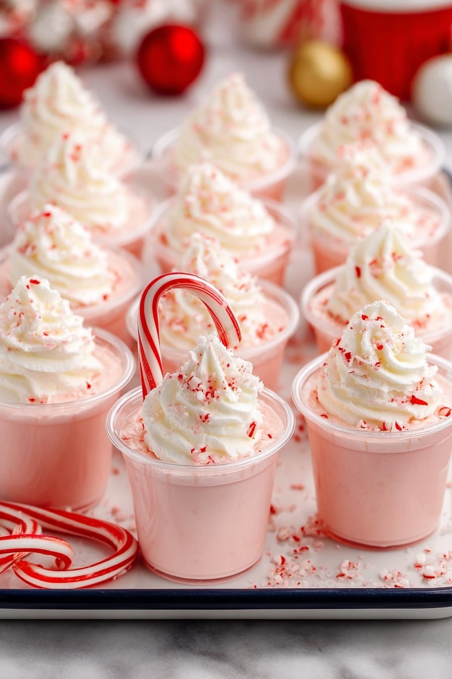 Candy Cane Jello Shots Recipe - Serving