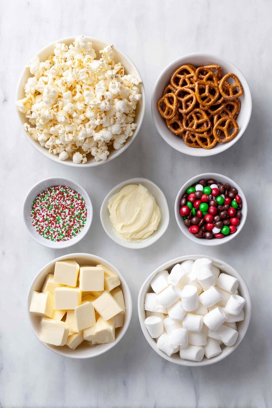 Festive Christmas Crunch Popcorn Recipe - Ingredients