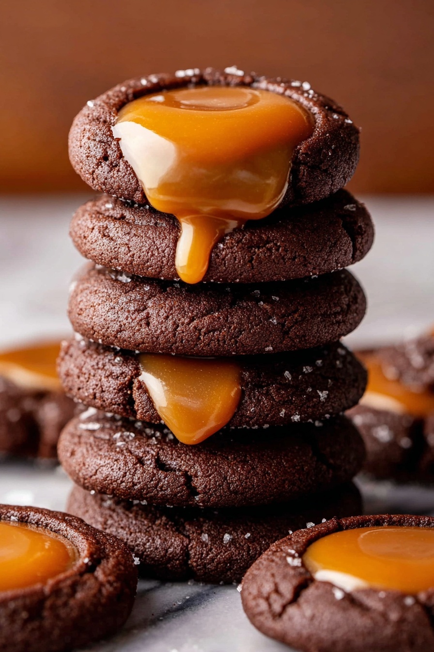 Chocolate Caramel Cookies Recipe - Recipe Step