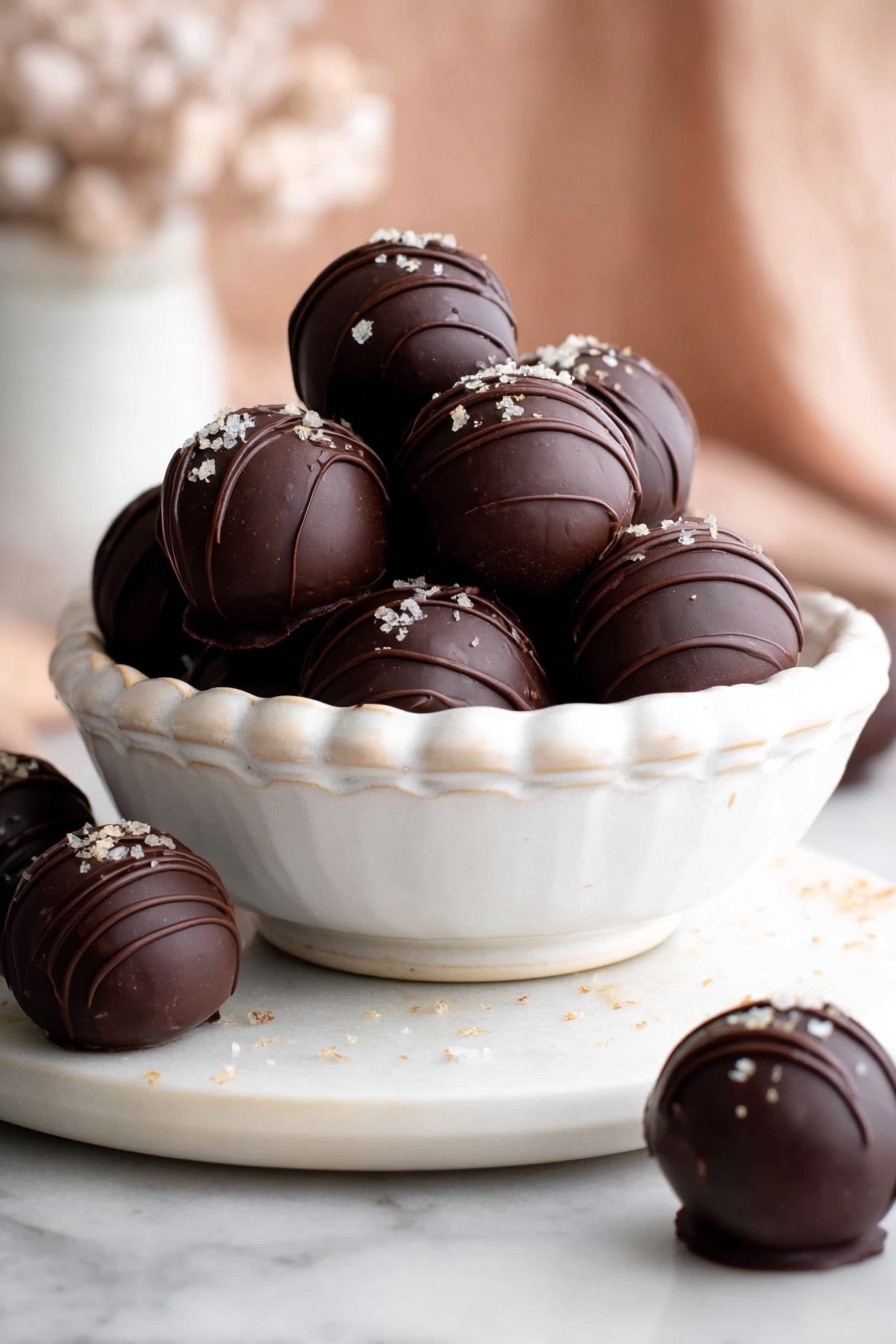 Chocolate Cake Truffles Recipe - Serving