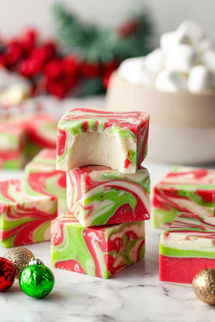 Christmas Color White Chocolate Fudge Recipe - Recipe Step