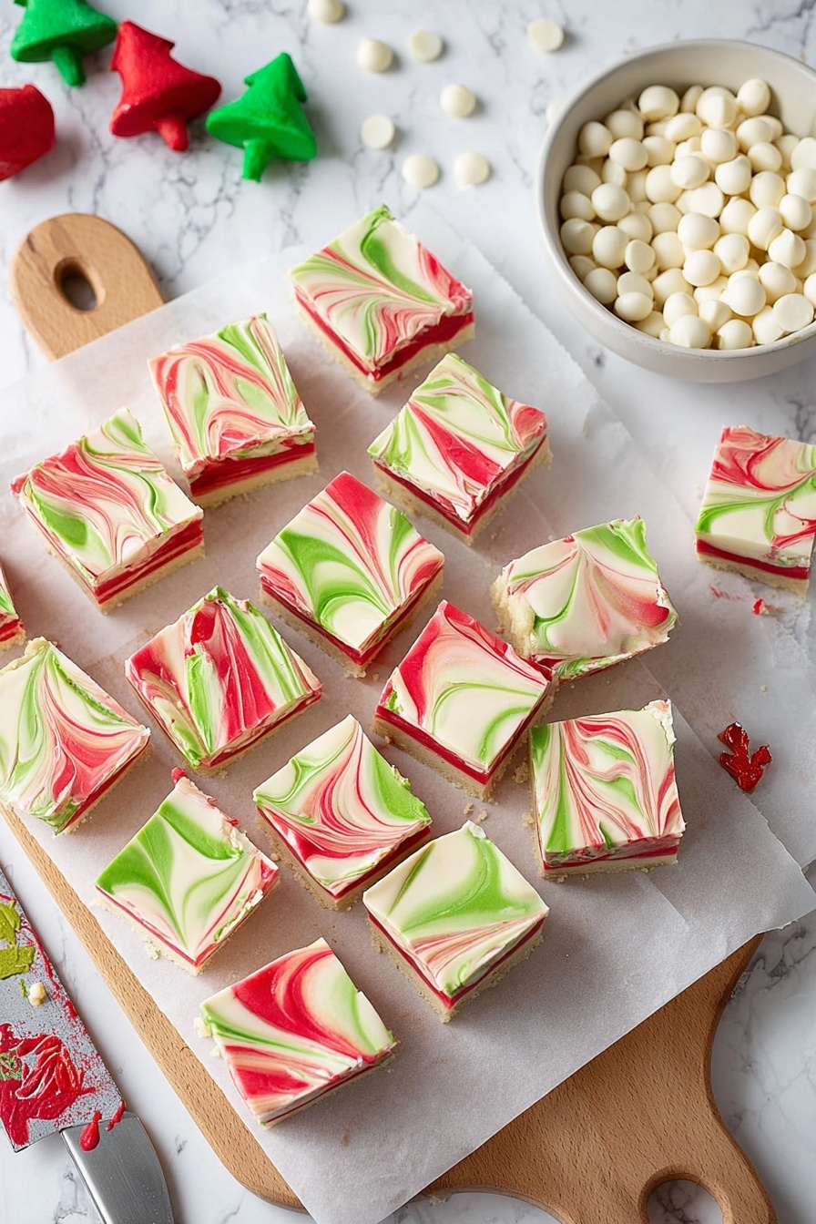 Christmas Color White Chocolate Fudge Recipe - Serving
