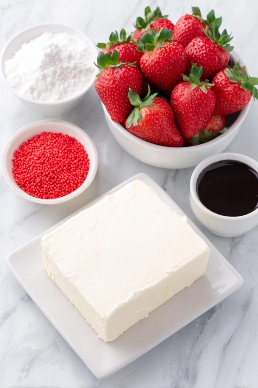 Strawberry Santa Treats Recipe - Ingredients