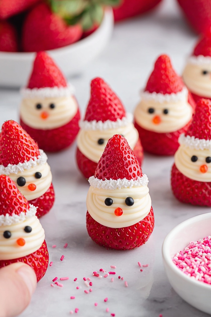 Strawberry Santa Treats Recipe - Serving