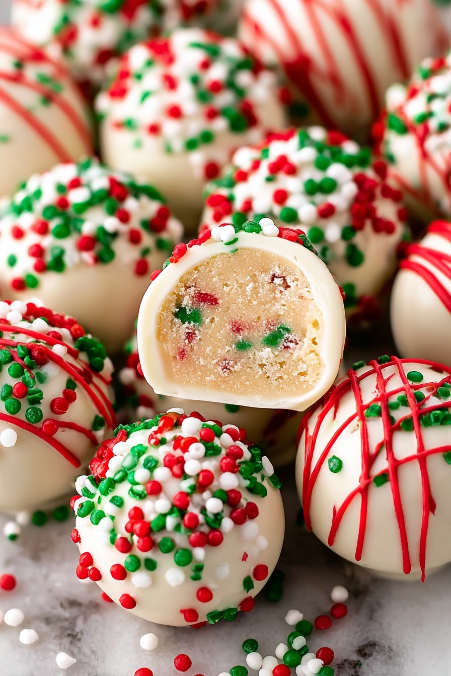 Festive White Chocolate Cookie Balls Recipe - Recipe Step
