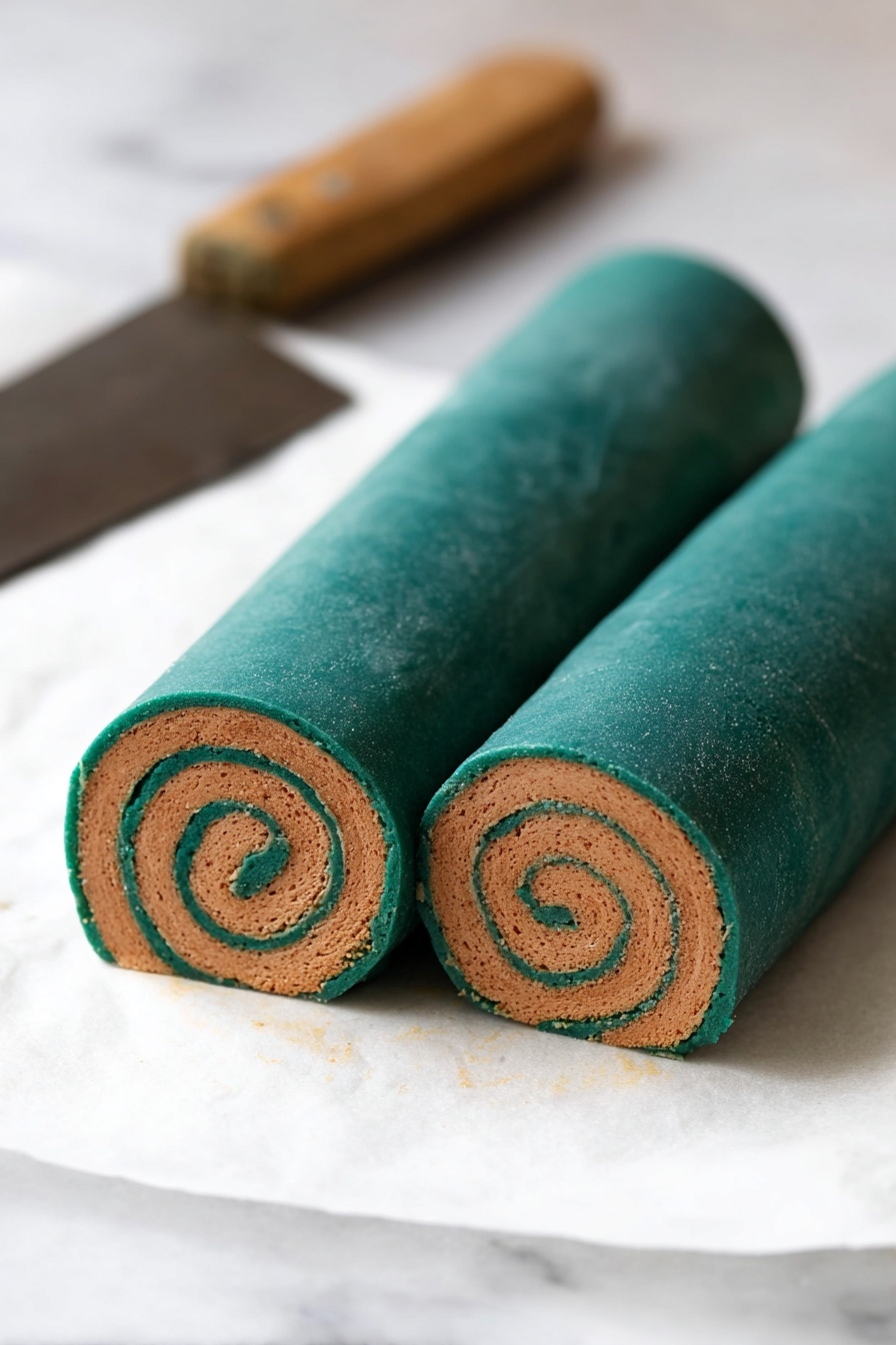 Chocolate Mint Pinwheel Cookies Recipe - Serving
