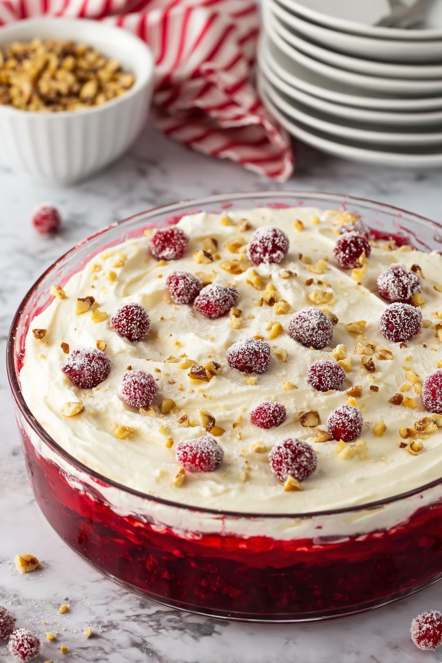 Cranberry Jello Salad with Cream Cheese Topping Recipe - Recipe Step