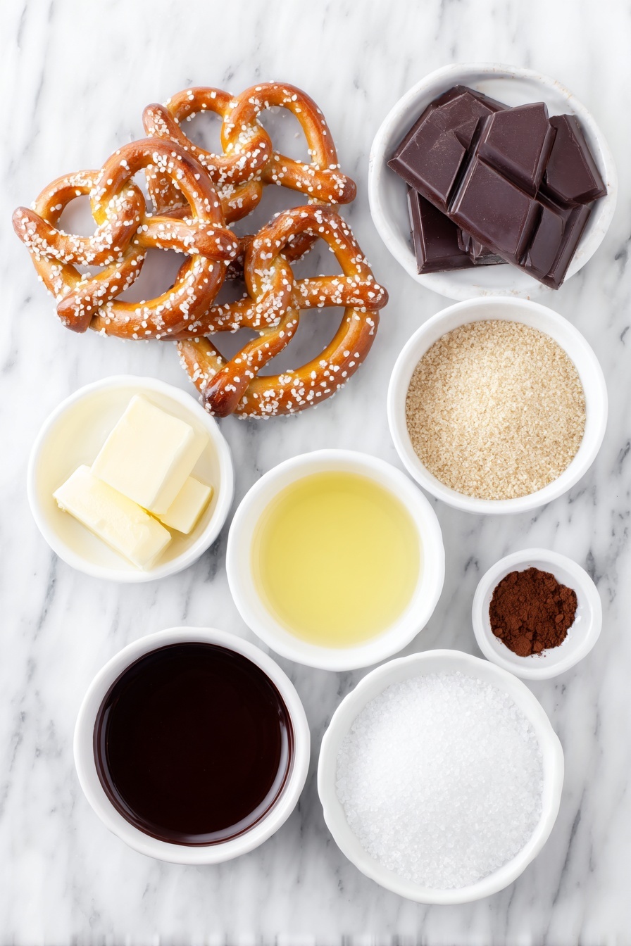 Chocolate Espresso Pretzels Recipe - Ingredients