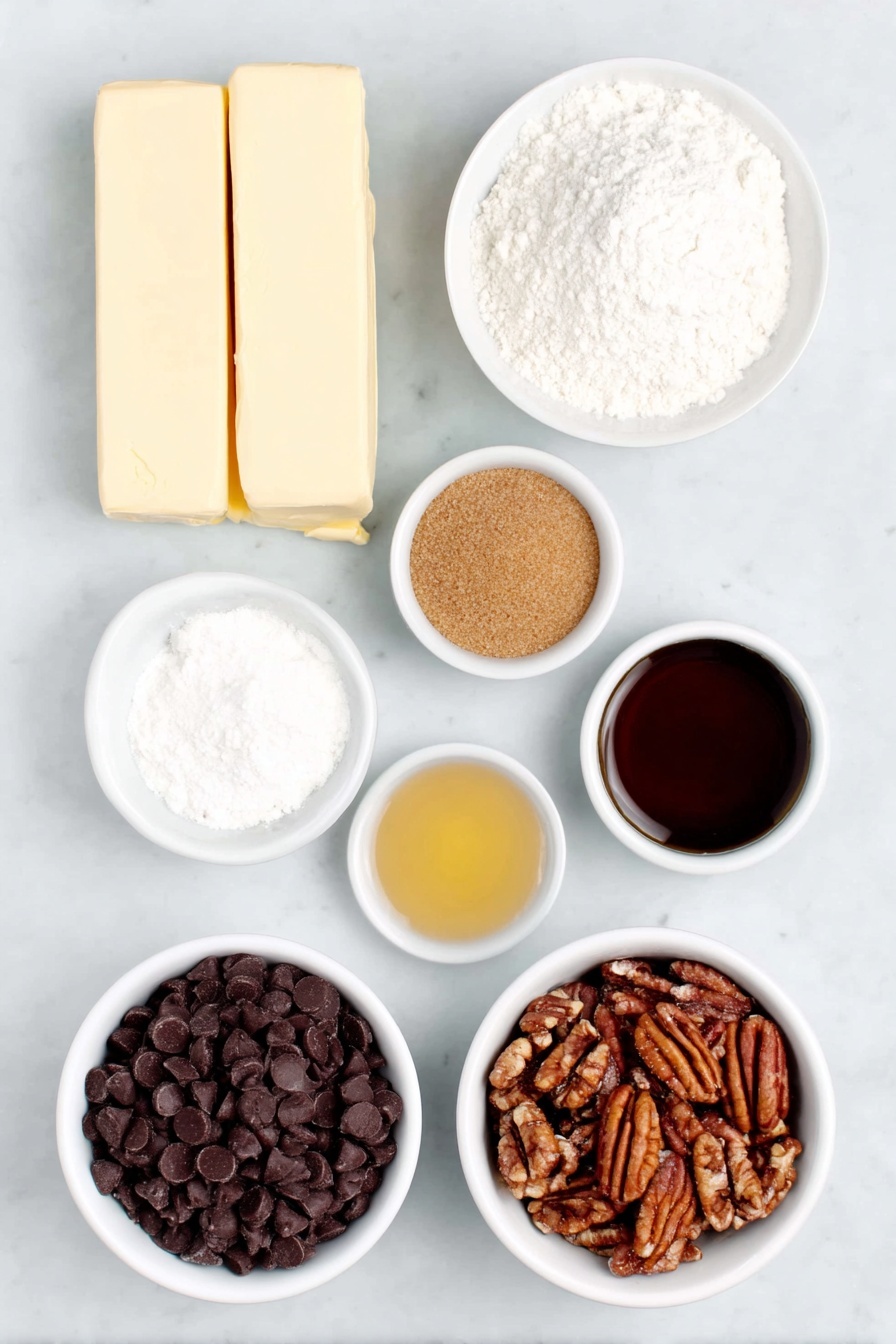 Chocolate Pecan Cookies with Melted Chocolate Recipe - Ingredients