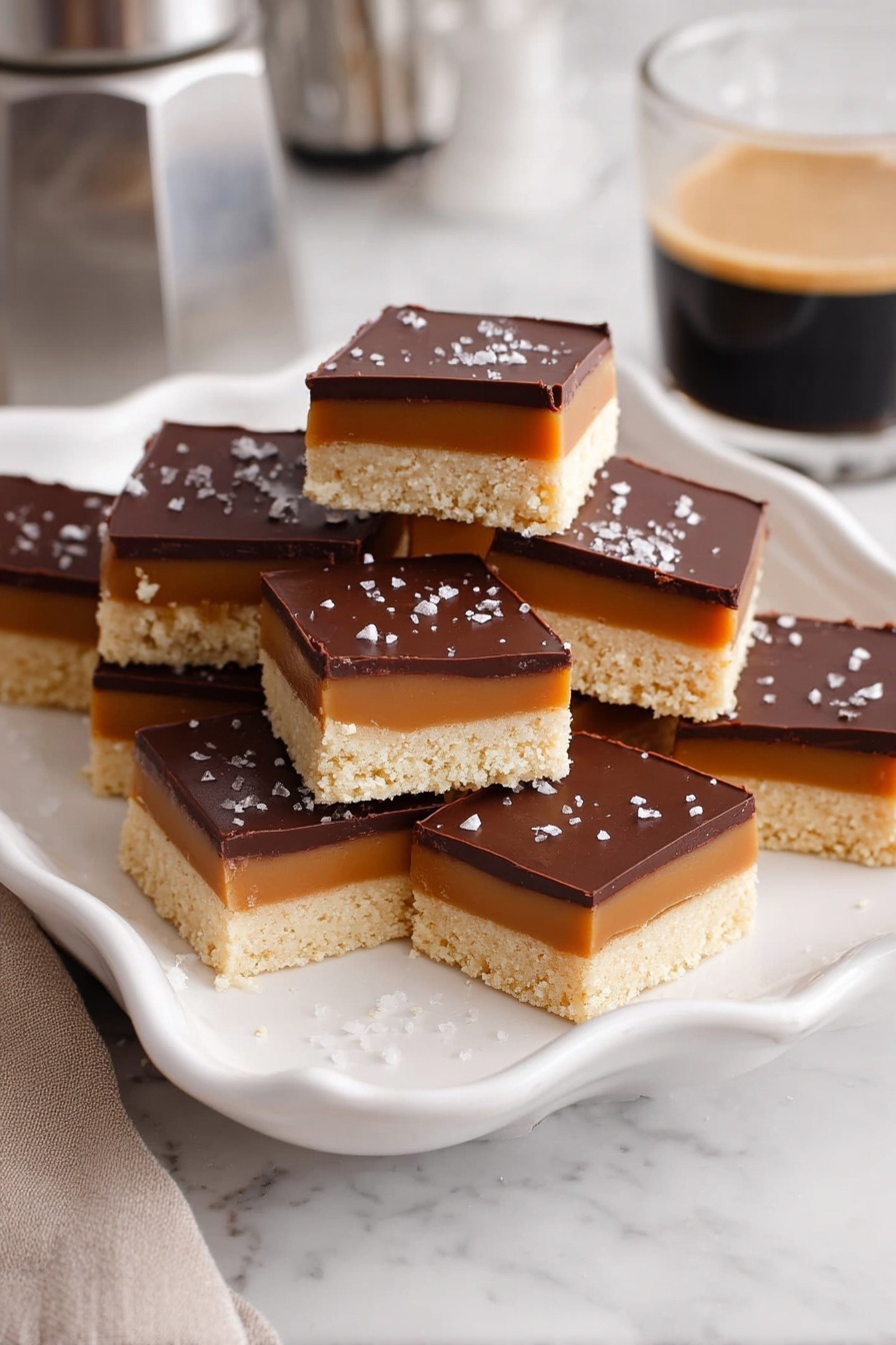 Decadent Millionaire Shortbread Bars Recipe - Serving