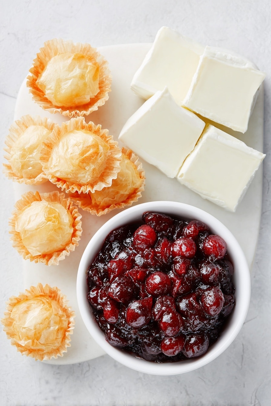 Cranberry Brie Phyllo Bites Recipe - Ingredients