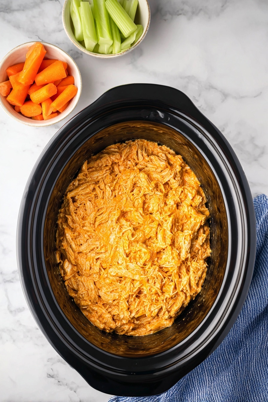 Creamy Buffalo Chicken Dip in Slow Cooker Recipe - Serving
