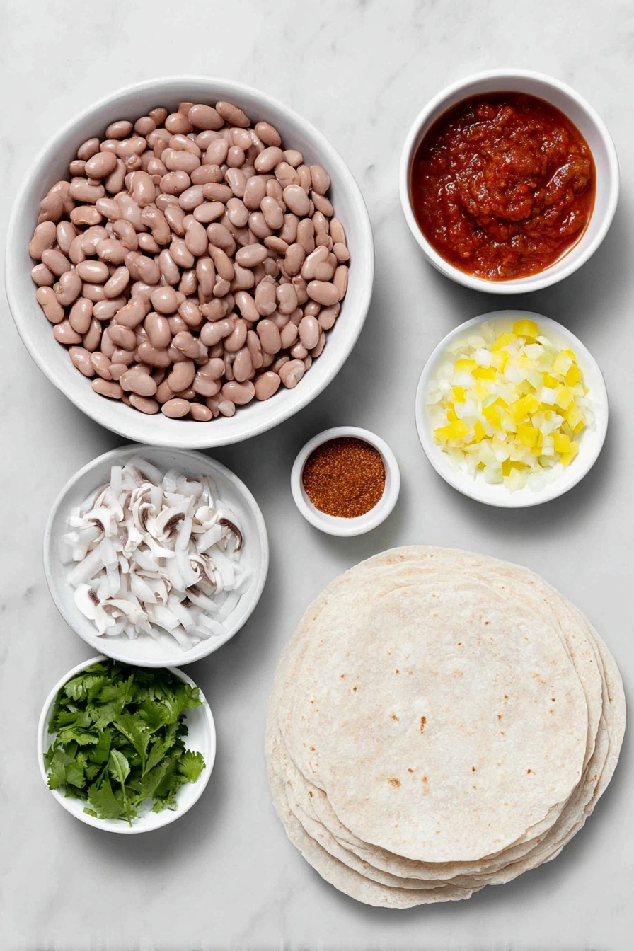 Easy Vegetarian Rice and Bean Burritos Recipe - Ingredients