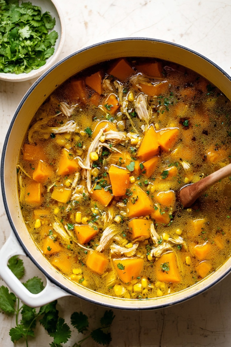 Butternut Squash Green Chile Chicken Soup Recipe - Recipe Step