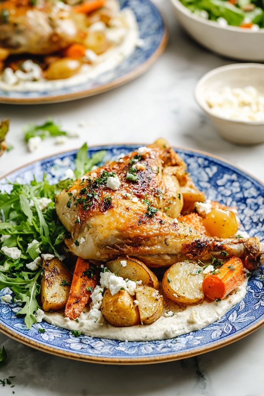 Whole Roasted Chicken with Vegetables Recipe - Serving
