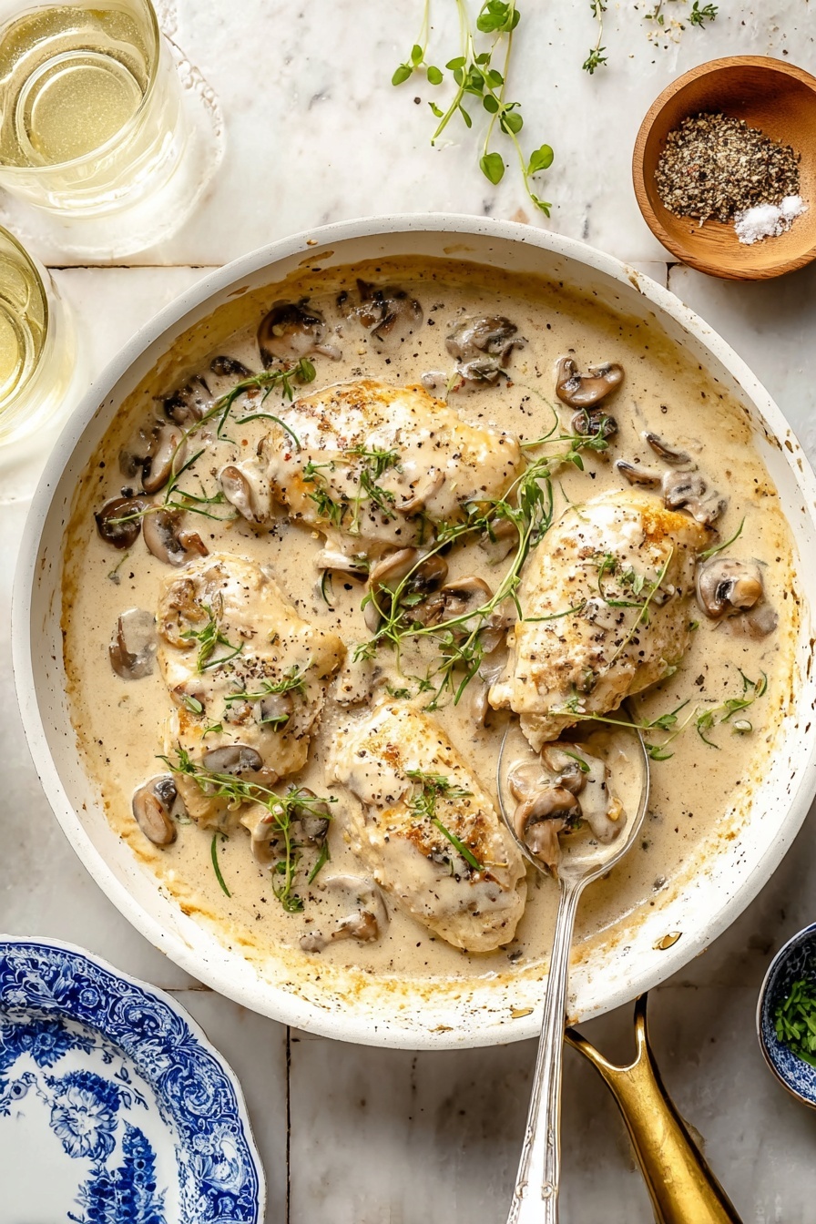 Skillet Chicken with Mushroom Thyme Gravy Recipe - Recipe Step