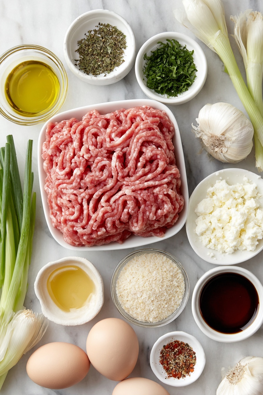 Chimichurri Pork and Beef Meatballs Recipe - Ingredients