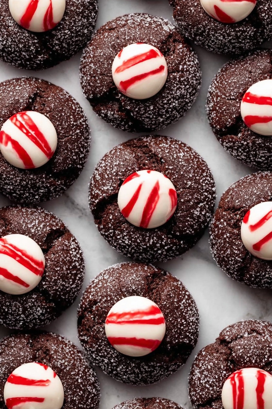 Chocolate Peppermint Kiss Cookies Recipe - Recipe Step