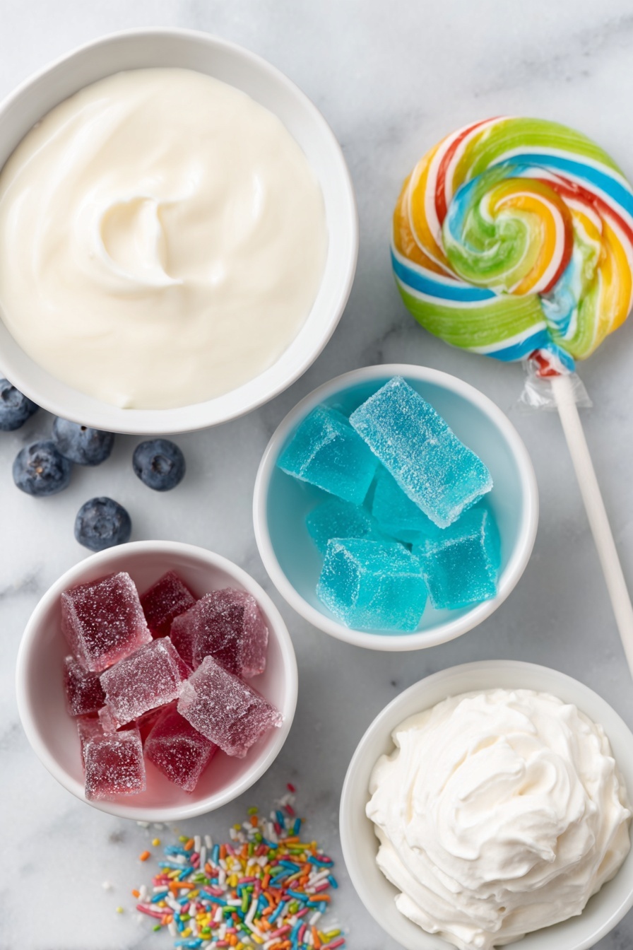 Unicorn Jello Cups Recipe - Ingredients