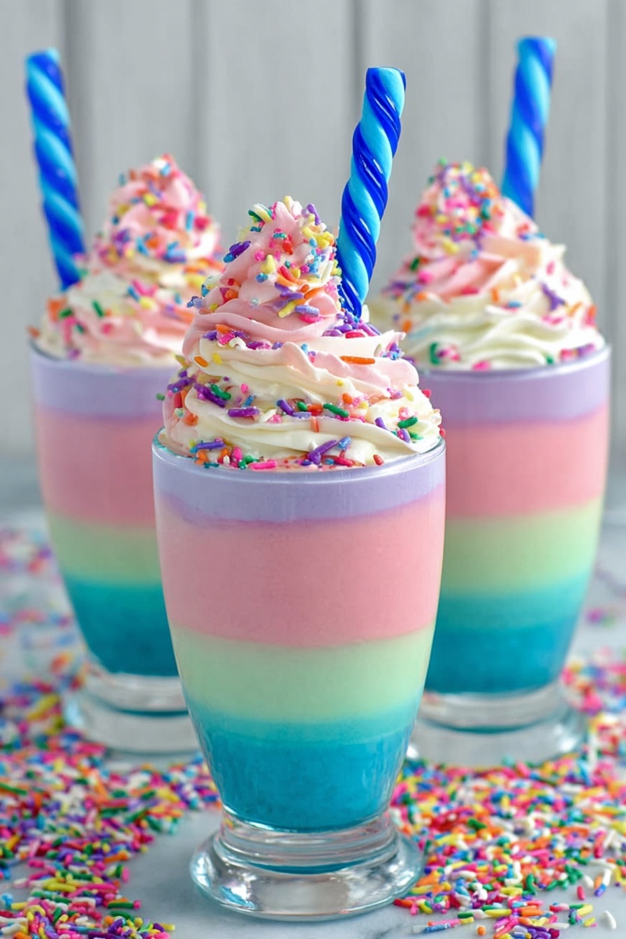 Unicorn Jello Cups Recipe - Serving