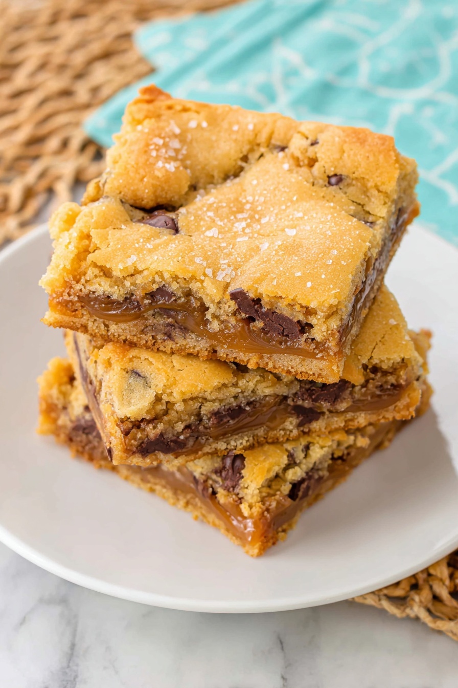 Salted Caramel Chocolate Chip Cookie Bars Recipe - Recipe Step