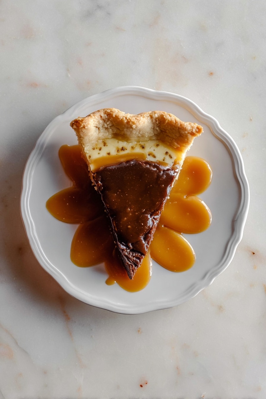 Maple Brownie Pie with Chocolate and Espresso Recipe - Serving