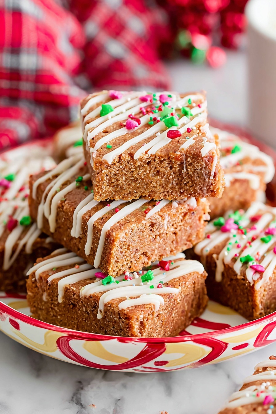 Gingerbread Blondies with White Chocolate Drizzle Recipe - Recipe Step